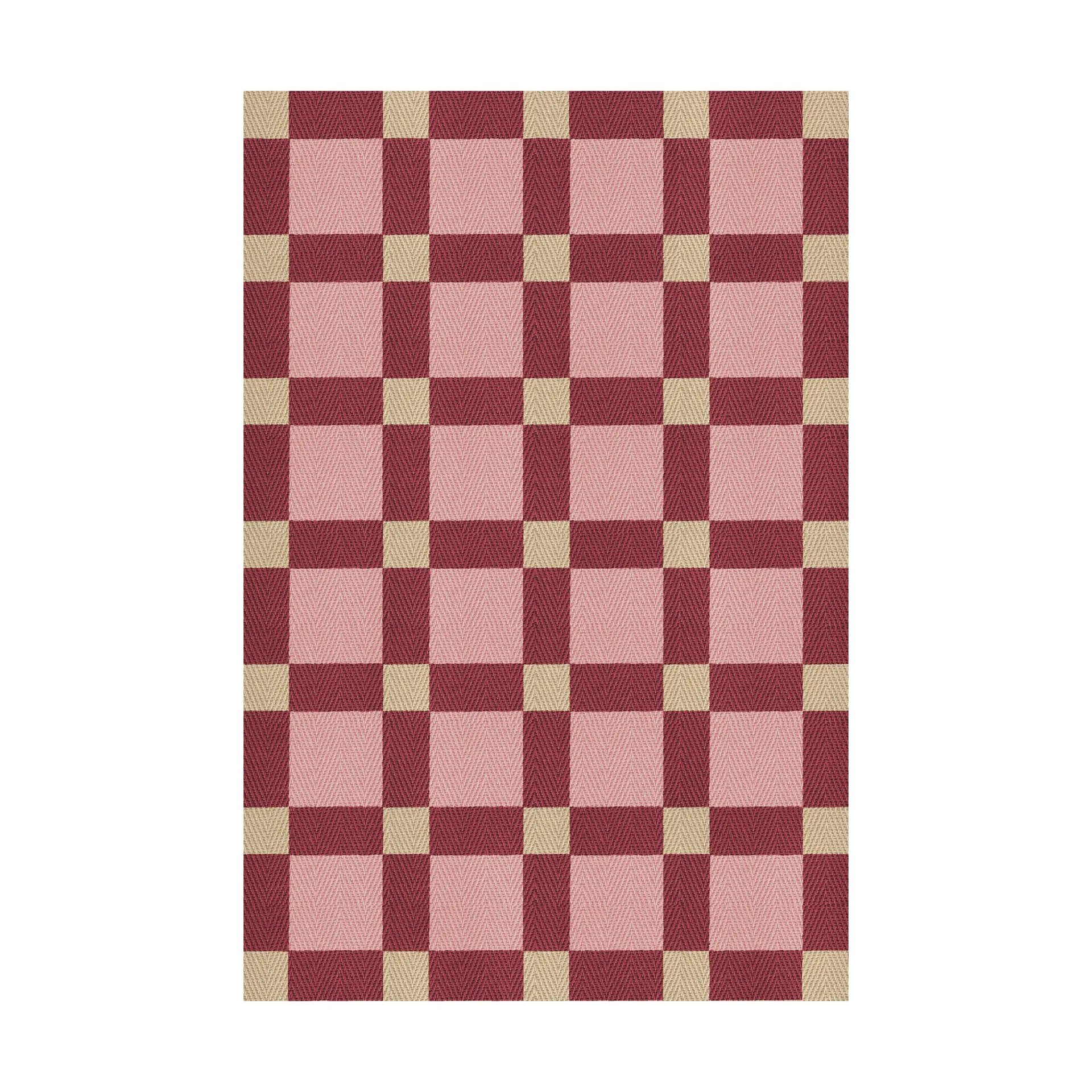 Evelina Kroon jute rug 200x300 cm, Plum punch Layered