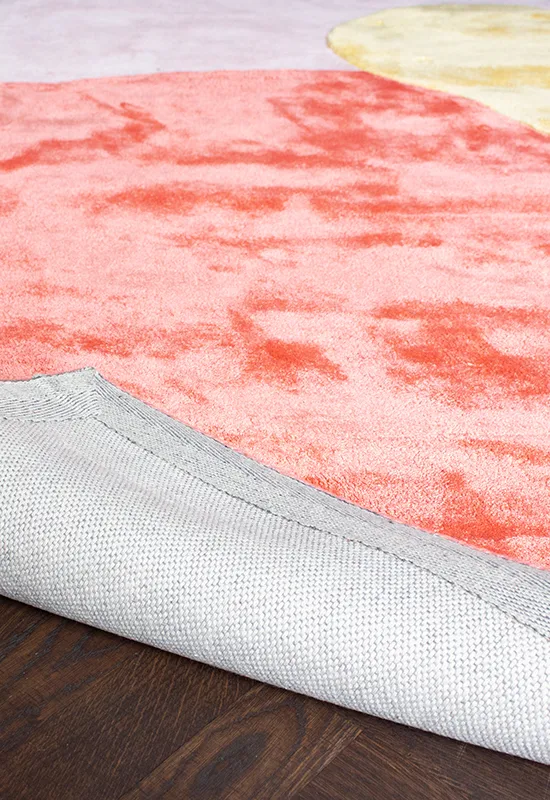 Flower Field wool rug 200x300 cm, Pink Layered