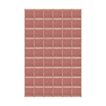 Lilly wool carpet - Claret red. 300x400 cm - Layered