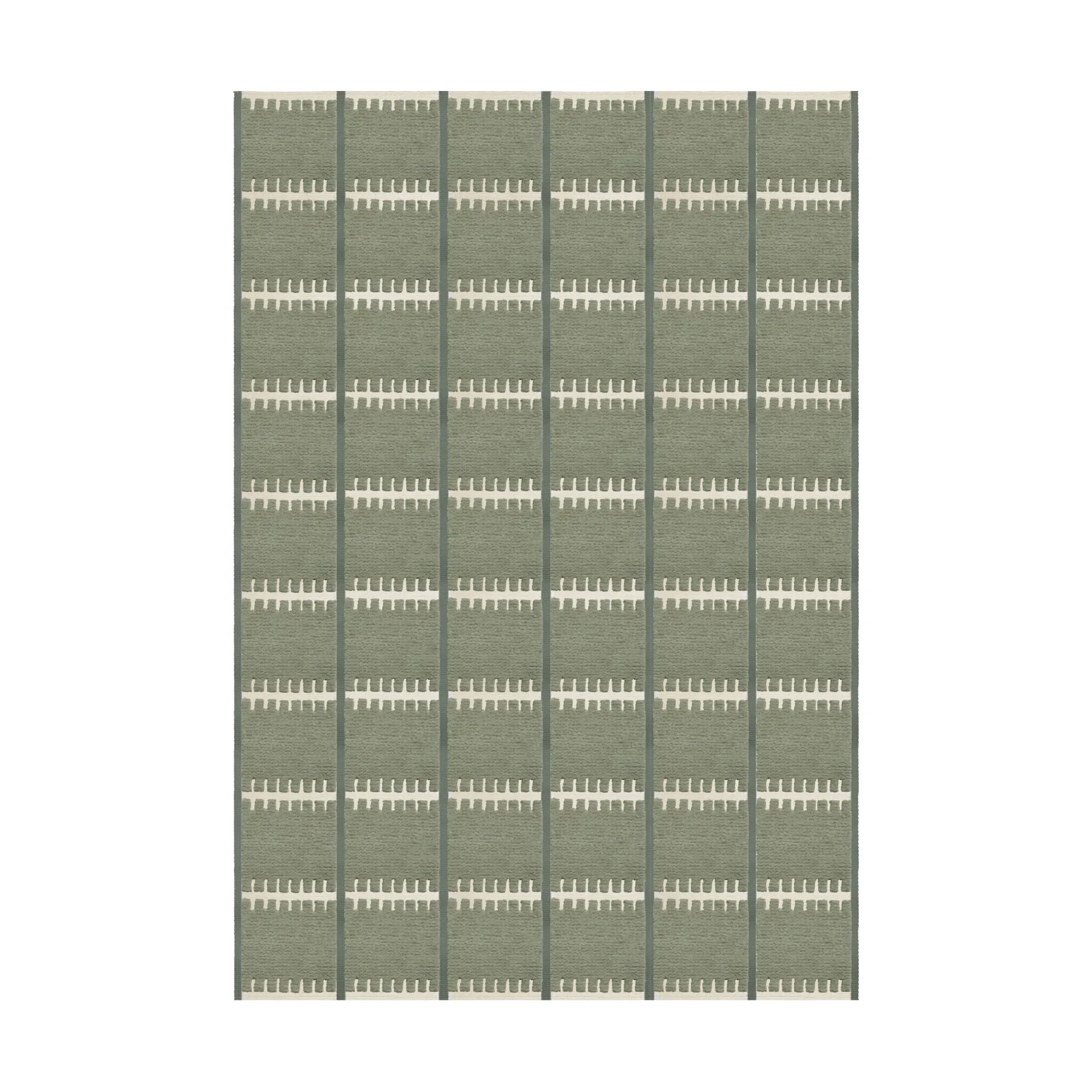 Lilly wool carpet, Green, 250x350 cm Layered