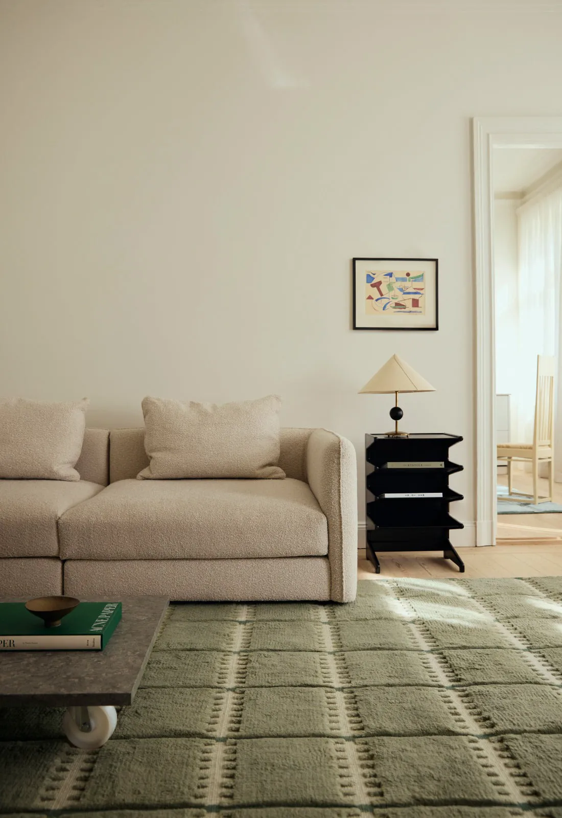 Lilly wool carpet, Green, 300x400 cm Layered