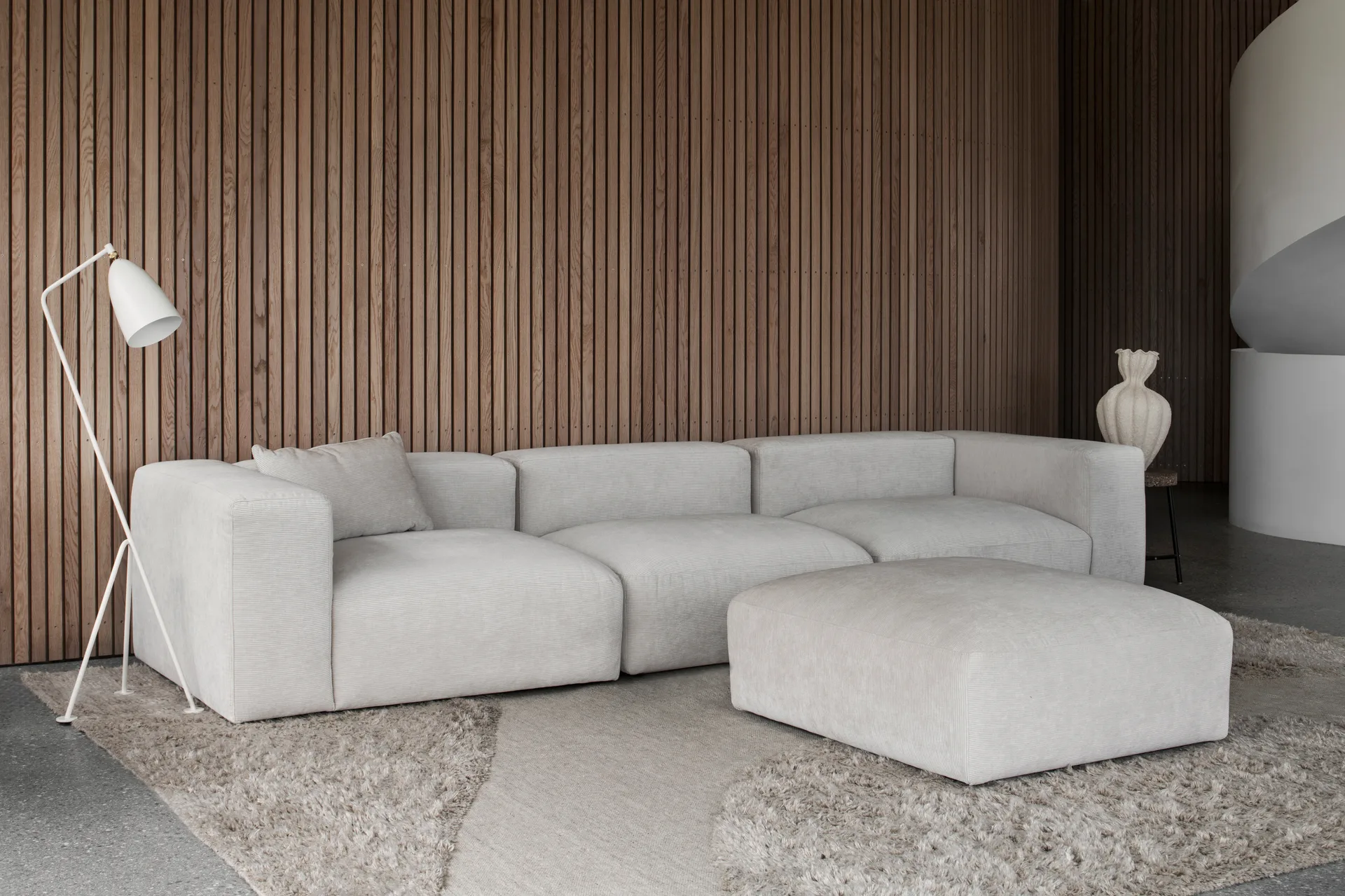Punja plasma wool carpet 160x230 cm, Sand melange Layered