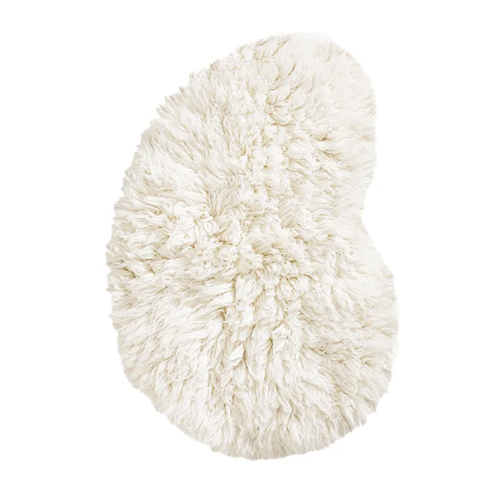 Residue Shaggy wool carpet, Bone White. 180x270 cm Layered