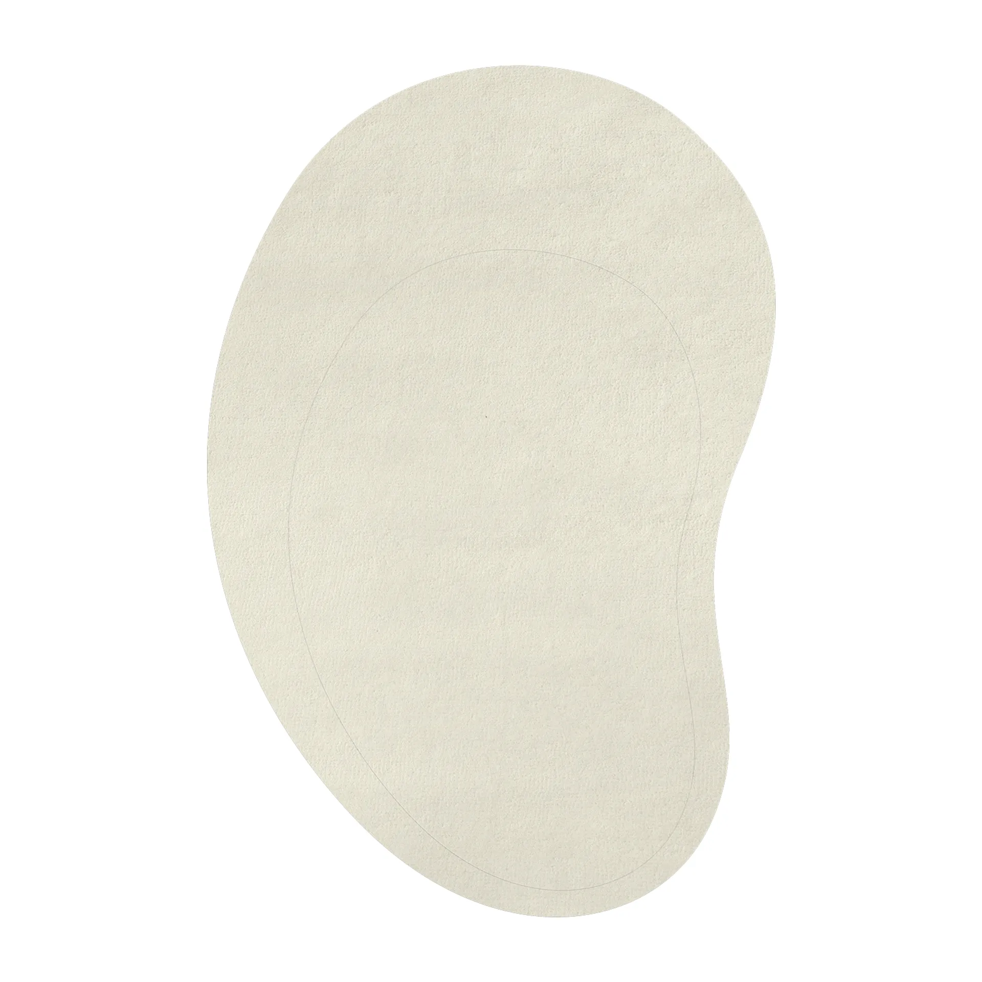 Residue wool carpet 180x270 cm, Bone White Layered