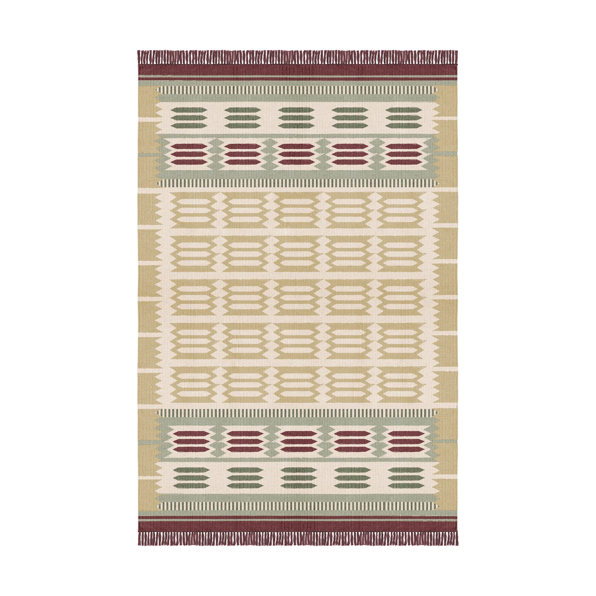 Röllakan Hilma wool carpet, Primrose, 250x250 cm Layered