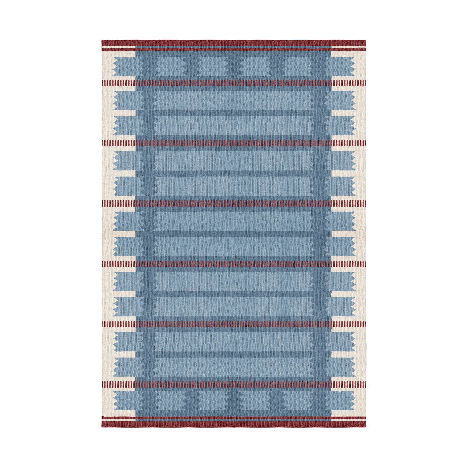 Röllakan Iris wool carpet, Petrol, 140x200 cm Layered