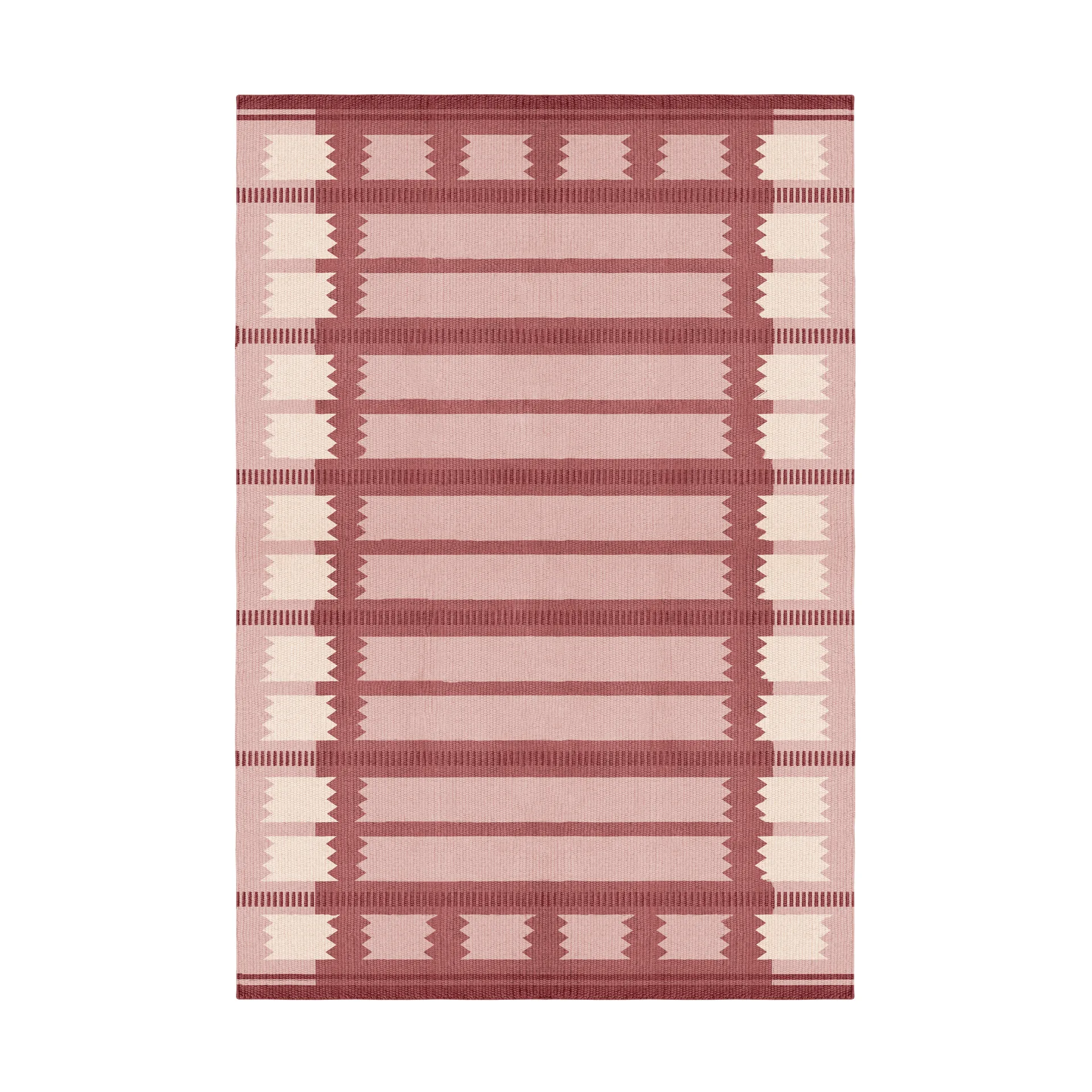 Röllakan Iris wool carpet, Rasberry, 140x200 cm Layered