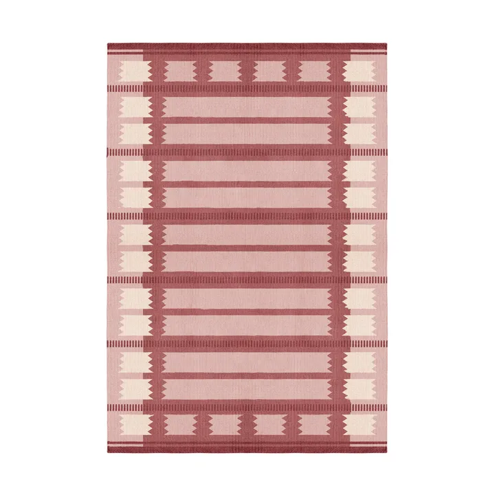 Röllakan Iris wool carpet - Rasberry, 180x270 cm - Layered