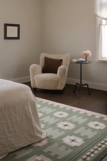 Röllakan Selma wool rug - Sage, 140x200 cm - Layered