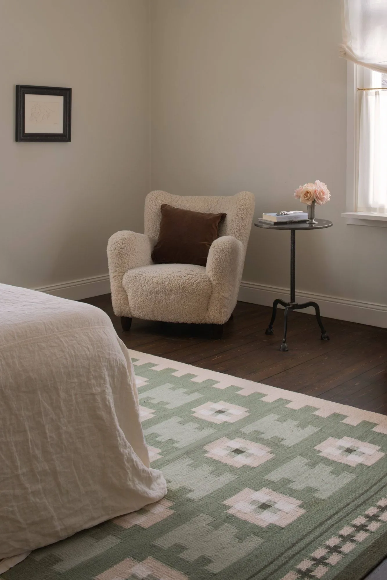 Röllakan Selma wool rug, Sage, 200x300 cm Layered