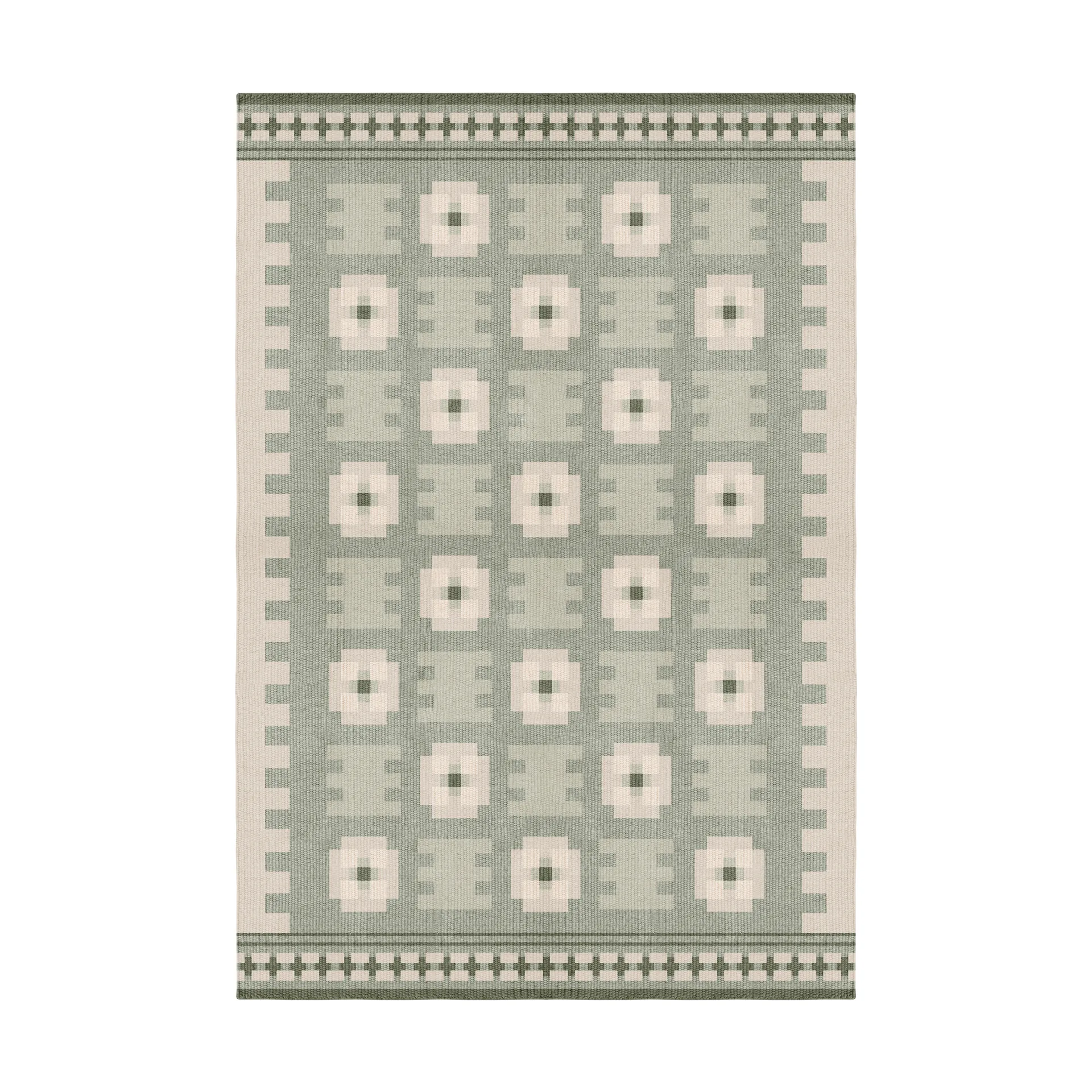 Röllakan Selma wool rug, Sage, 250x350 cm Layered