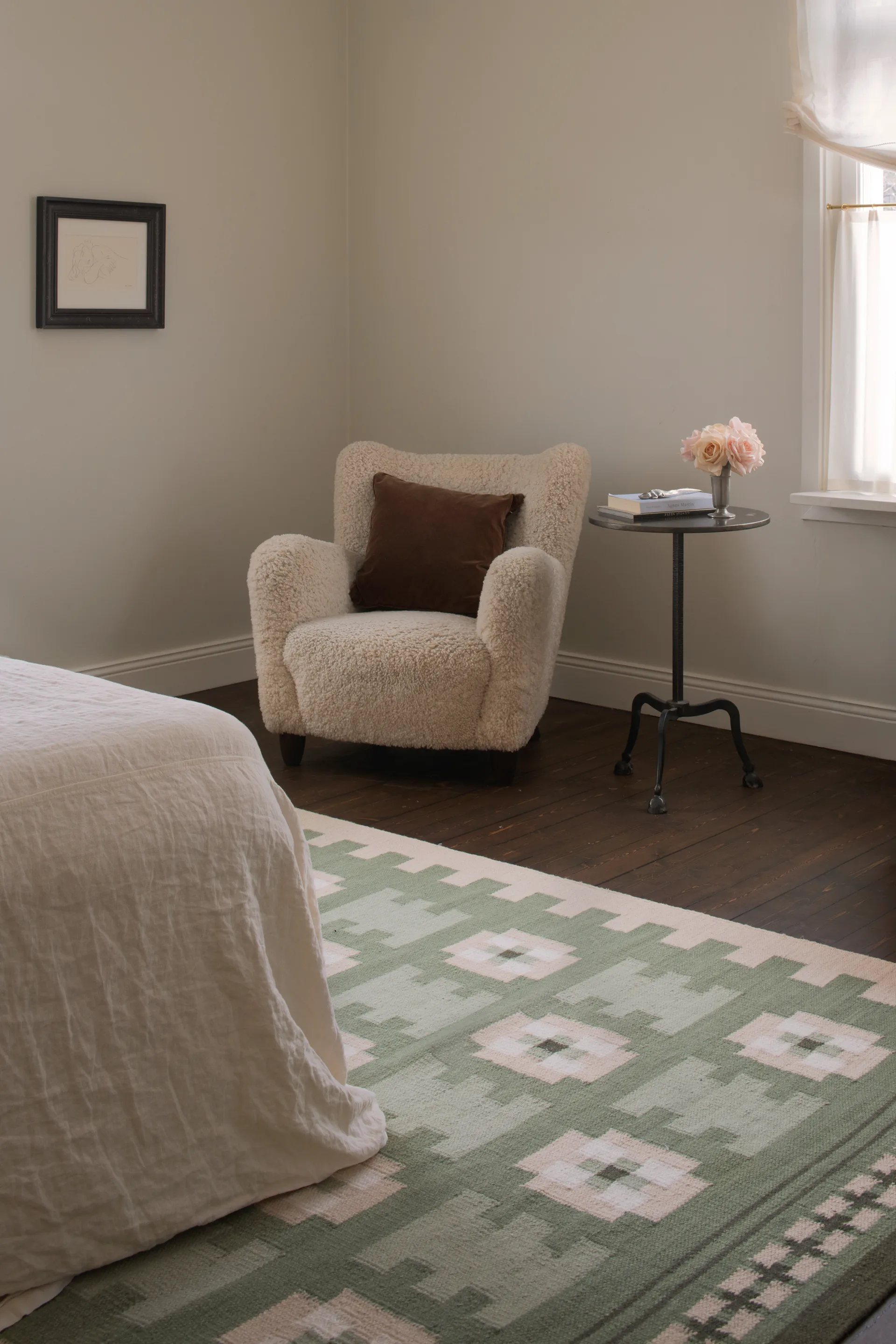 Röllakan Selma wool rug, Sage, 300x400 cm Layered