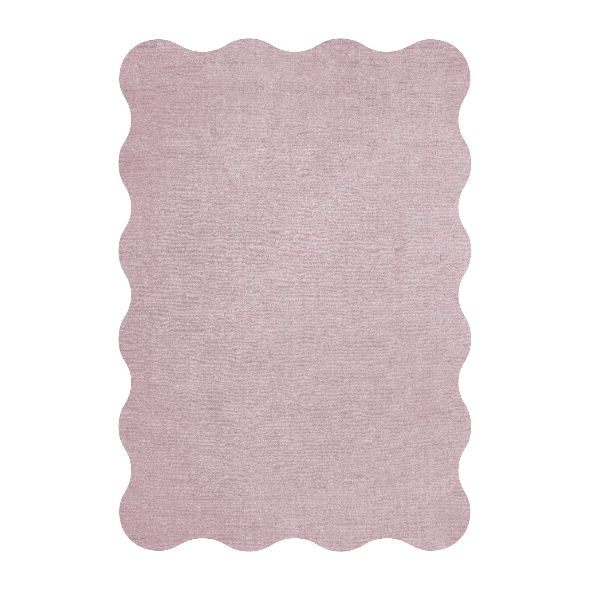 Scallop wool carpet 160x230 cm, Pink lavender Layered