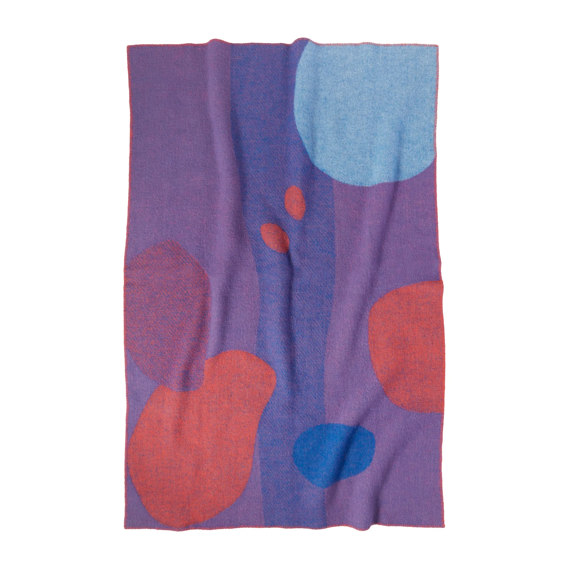 Secret garden wool throw 130x200 cm, Purple Layered