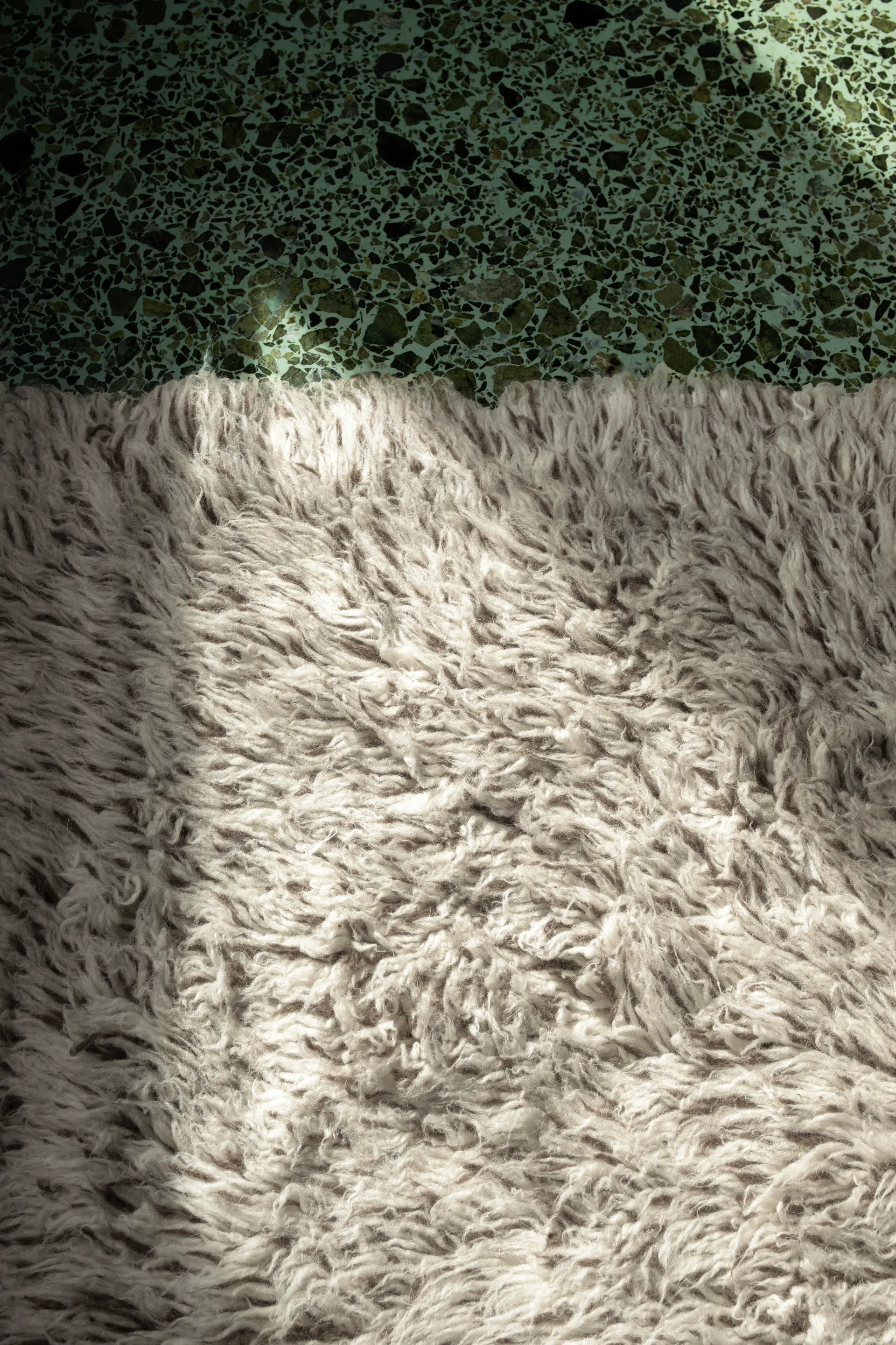Shaggy rug 250x350 cm, Mocha mix Layered
