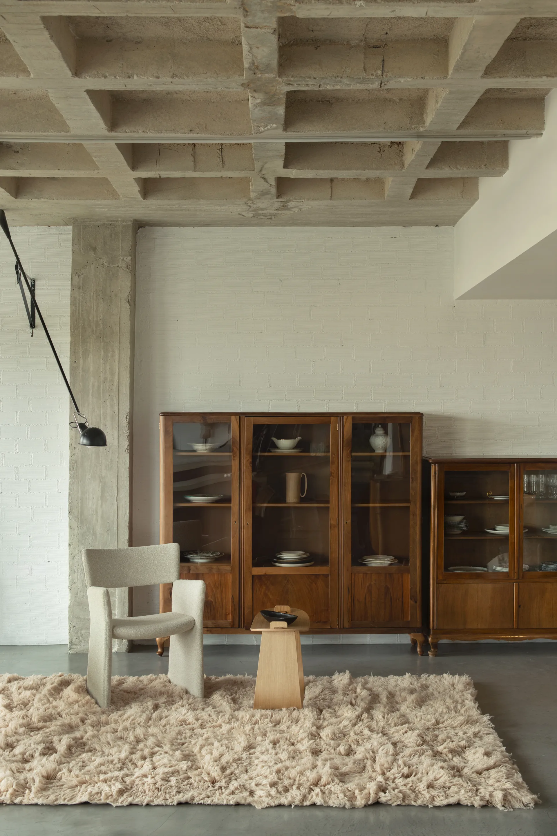 Shaggy rug 250x350 cm, Oatmeal Layered