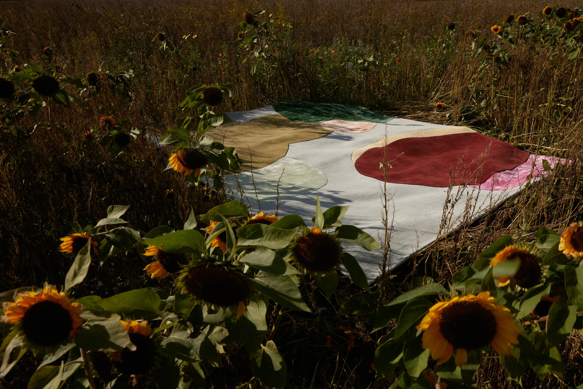Sleeping Flower wool carpet, 180x270 cm Layered