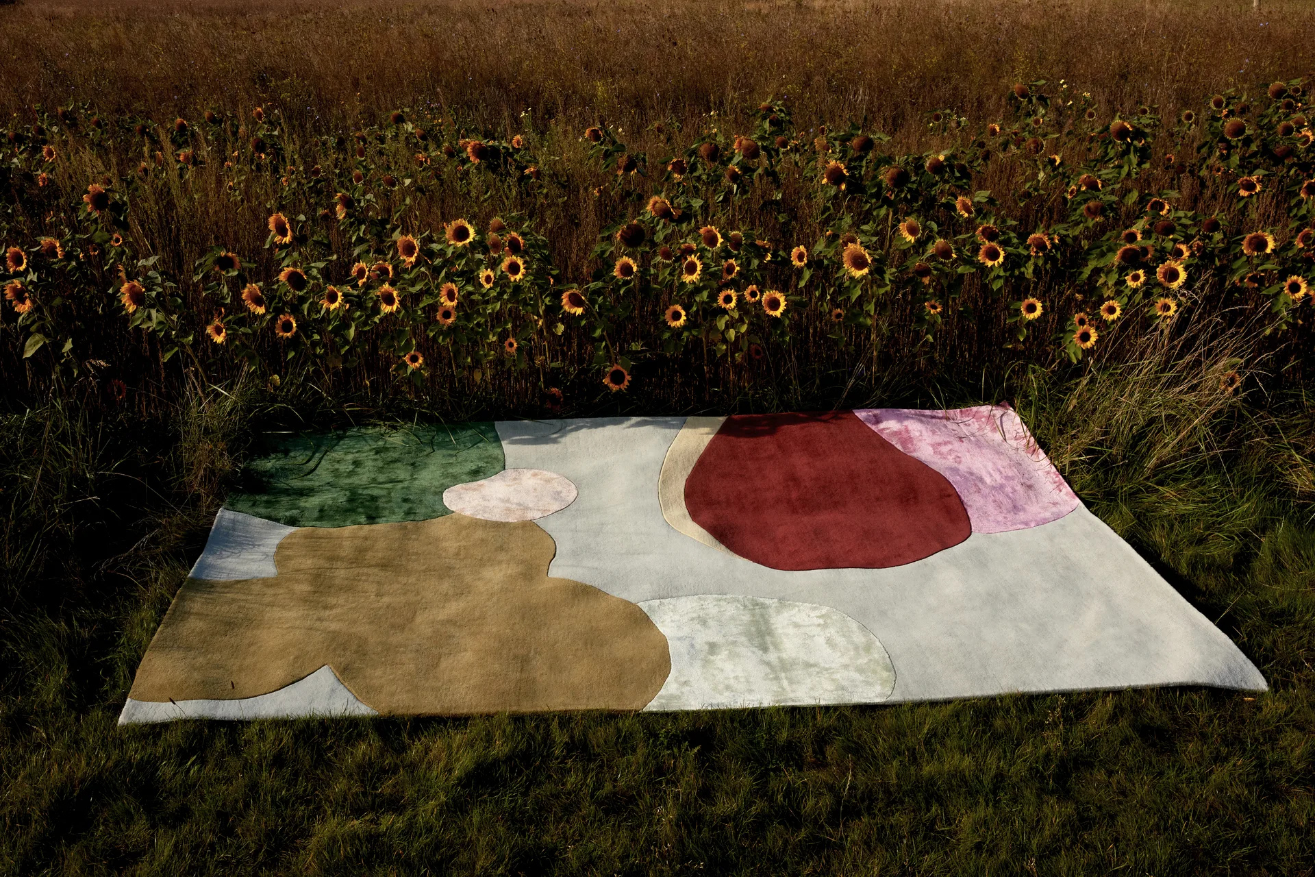 Sleeping Flower wool carpet, 180x270 cm Layered