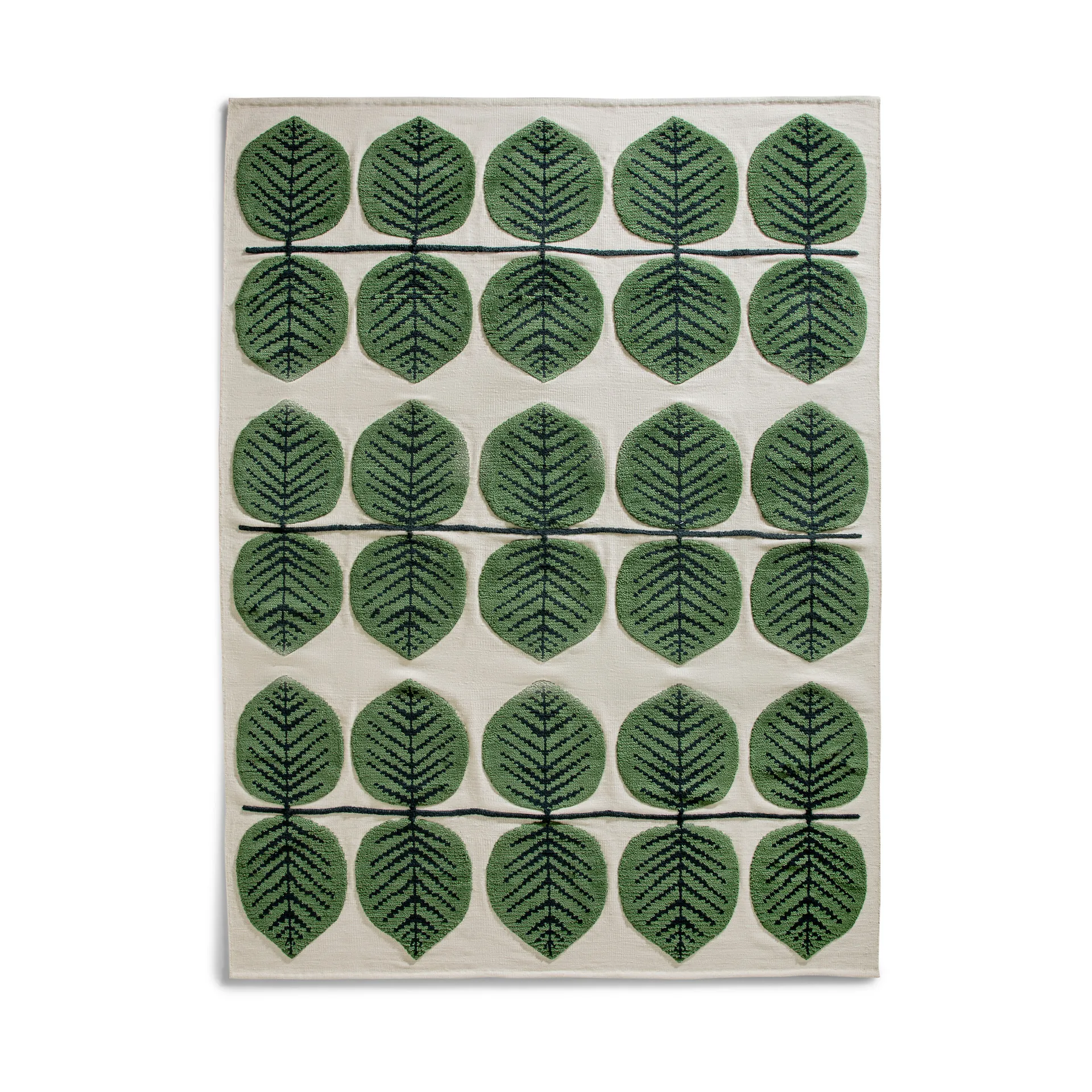 Stig Lindberg Berså wool carpet, Birch Green. 300x400 cm Layered