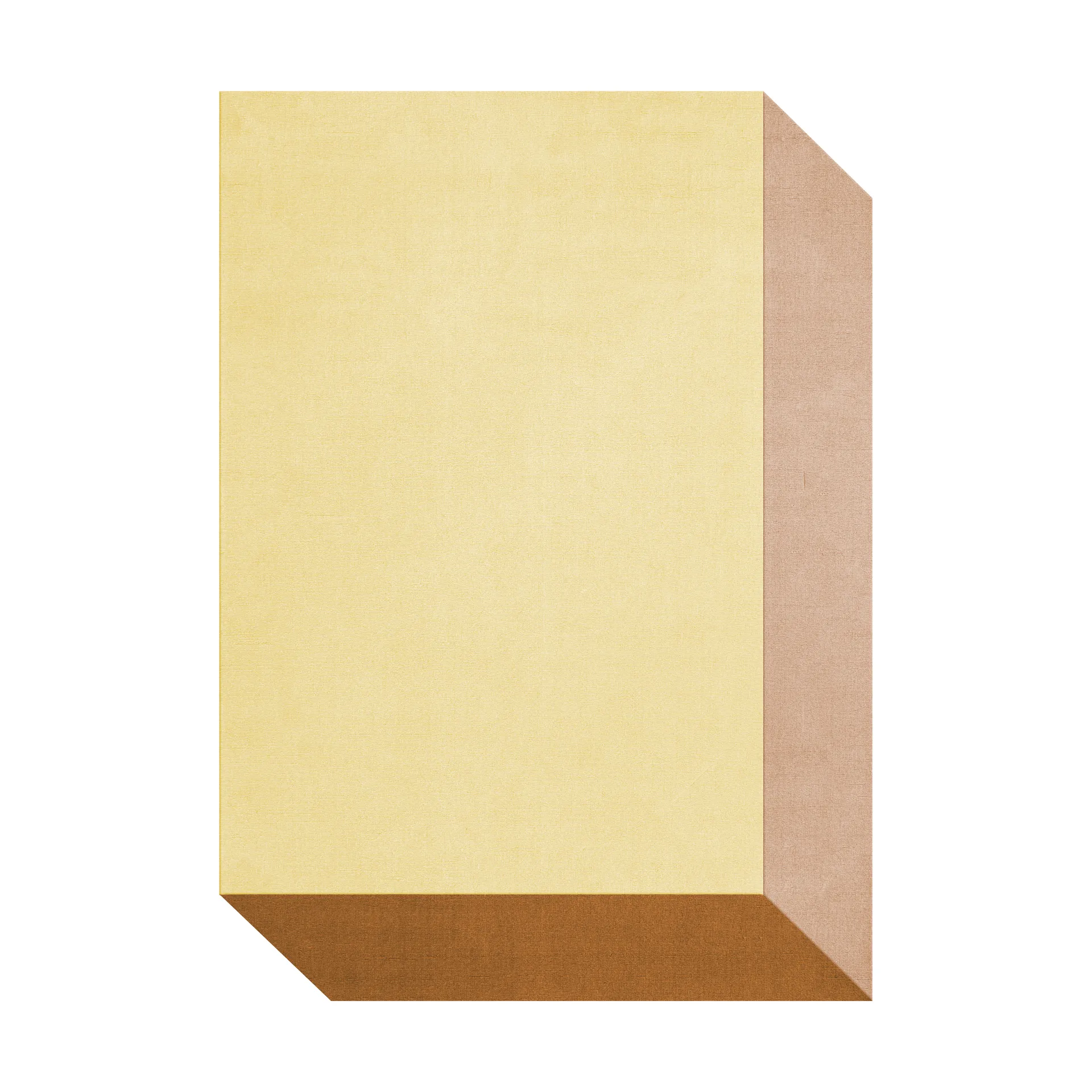 Teklan box wool rug, Yellows, 300x400 cm Layered