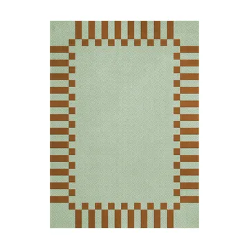 Teklan frame wool rug - Pistachio camel, 200x300 cm - Layered