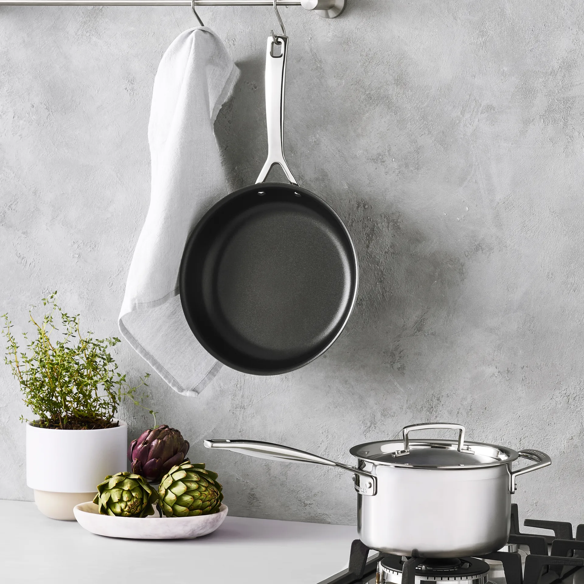 Le Creuset pot and frying pan set, Stainless steel, 2 pieces Le Creuset