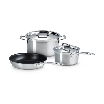 Le Creuset pot and frying pan set - Stainless steel, 3 pieces - Le Creuset