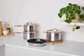 Le Creuset pot and frying pan set - Stainless steel, 4 pieces - Le Creuset