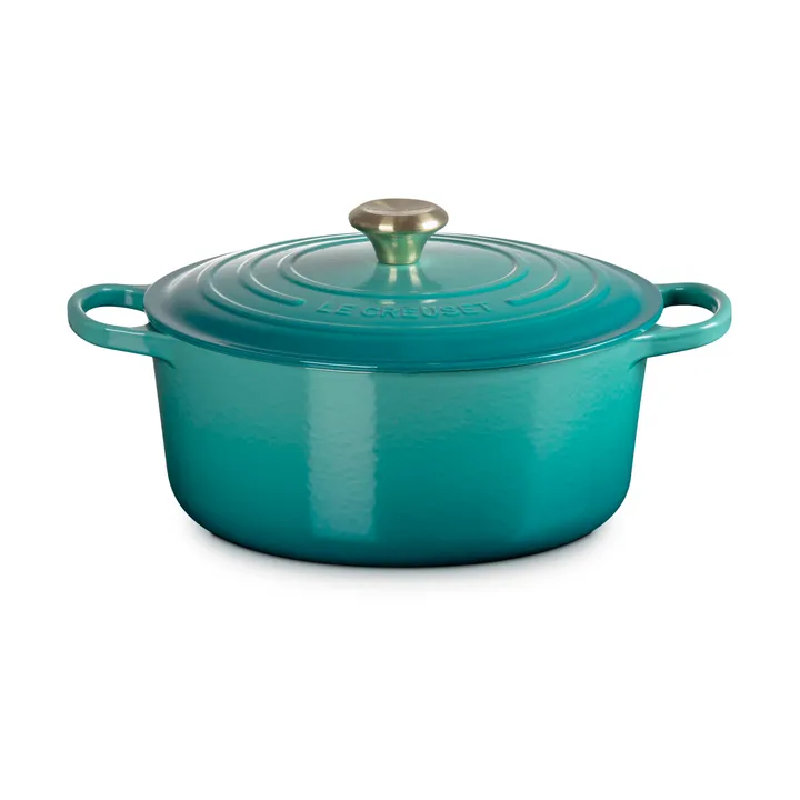 Le Creuset round casserole 5.3 l - Bleu Riviera - Le Creuset