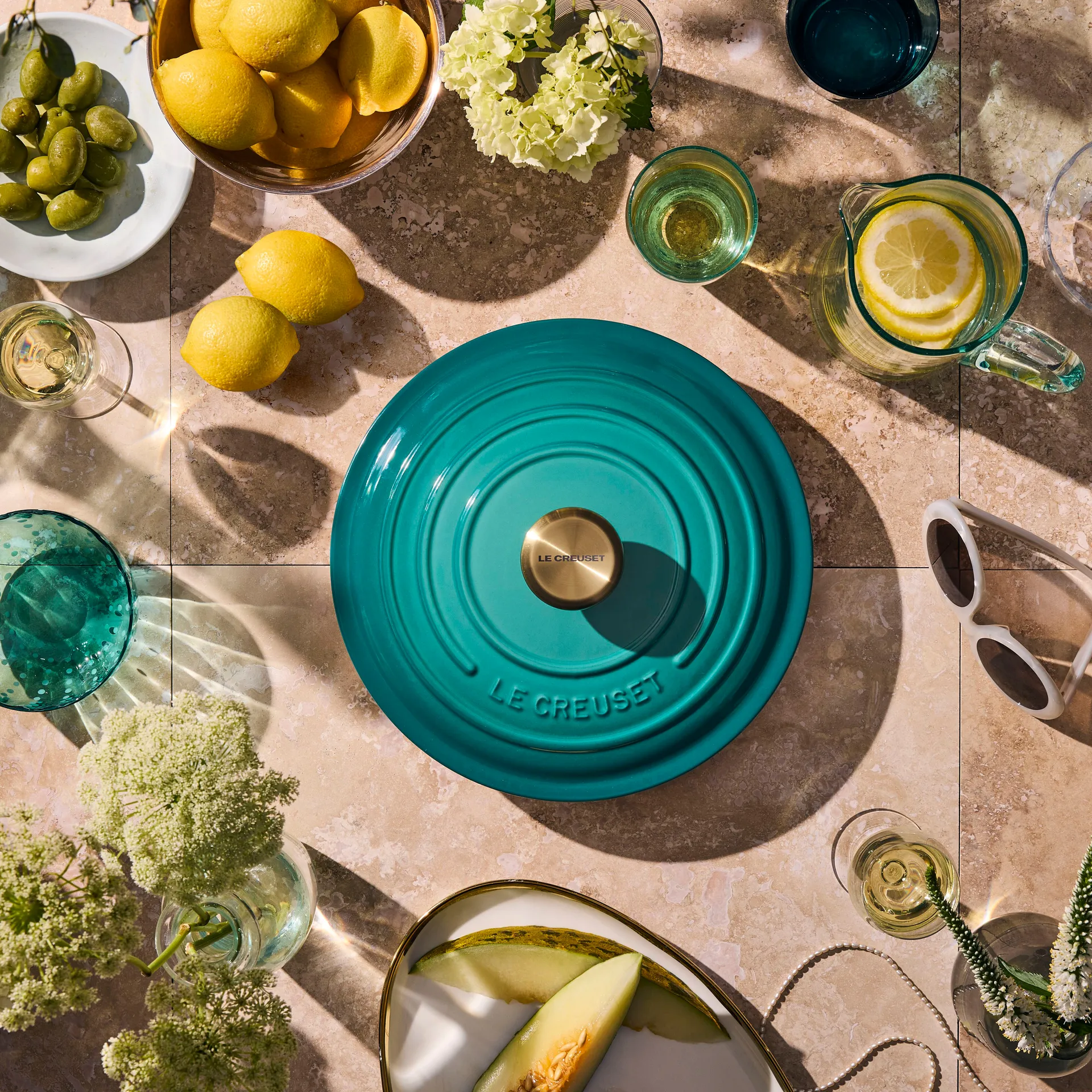 Le Creuset Signature round casserole 6.7 l, Bleu Riviera Le Creuset