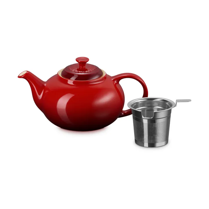 Le Creuset teapot - Cerise, with strainer, 1.3 L - Le Creuset