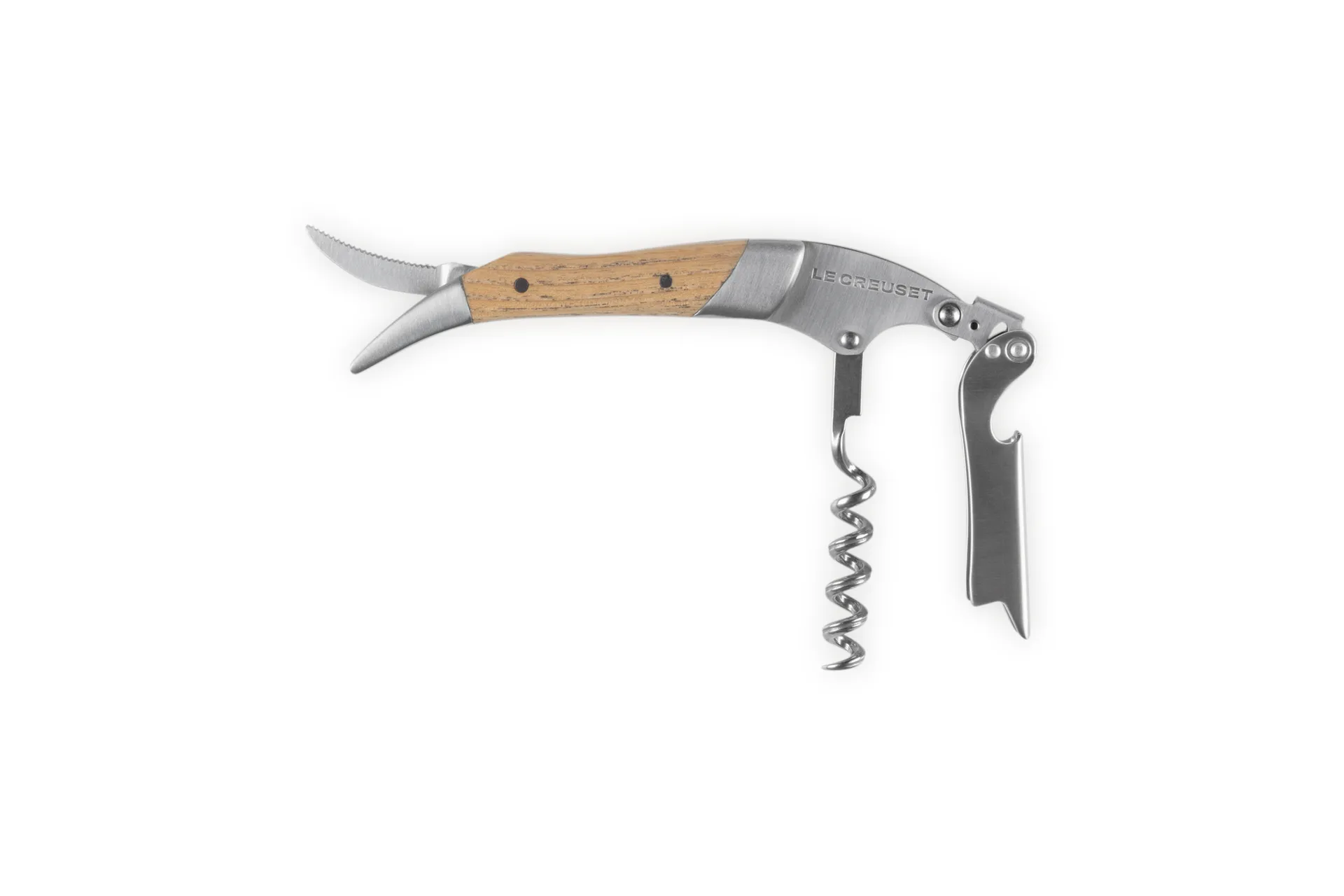 Premium Waiter's Friend corkscrew, Oak Le Creuset