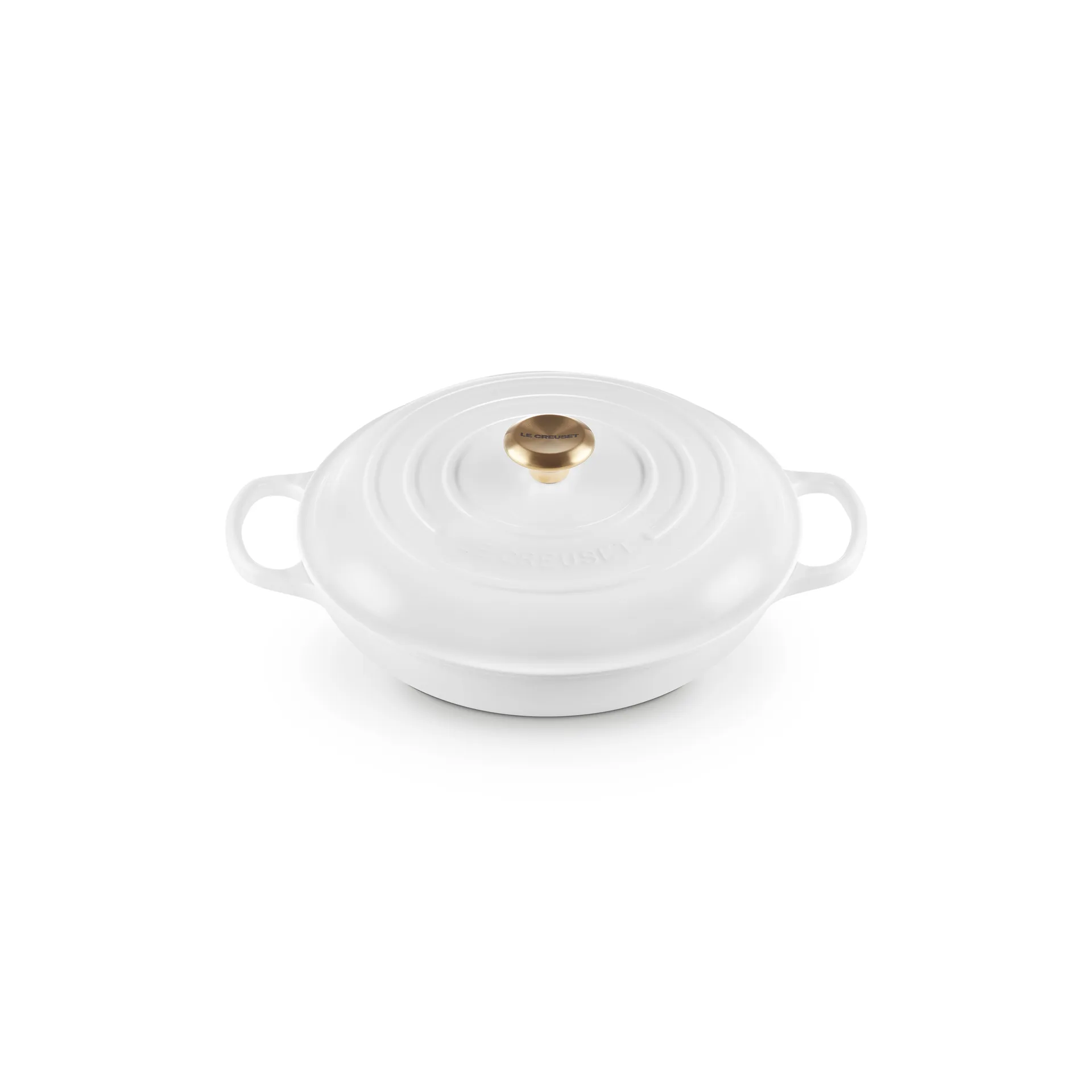 Signature shallow casserole 3.5 l, White Le Creuset