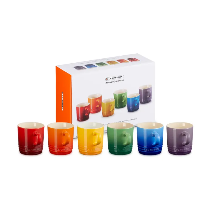 Signature stoneware coffee mug 6-piece - Rainbow - Le Creuset