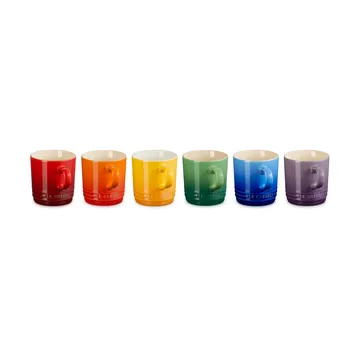 Signature stoneware coffee mug 6-piece - Rainbow - Le Creuset