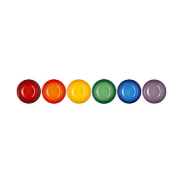 Signature stoneware deep plate set of 6 - Rainbow - Le Creuset