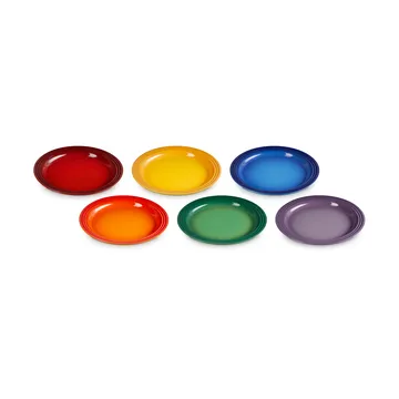 Signature stoneware dinner plate 6-piece - Rainbow - Le Creuset