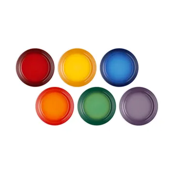 Signature stoneware dinner plate 6-piece - Rainbow - Le Creuset