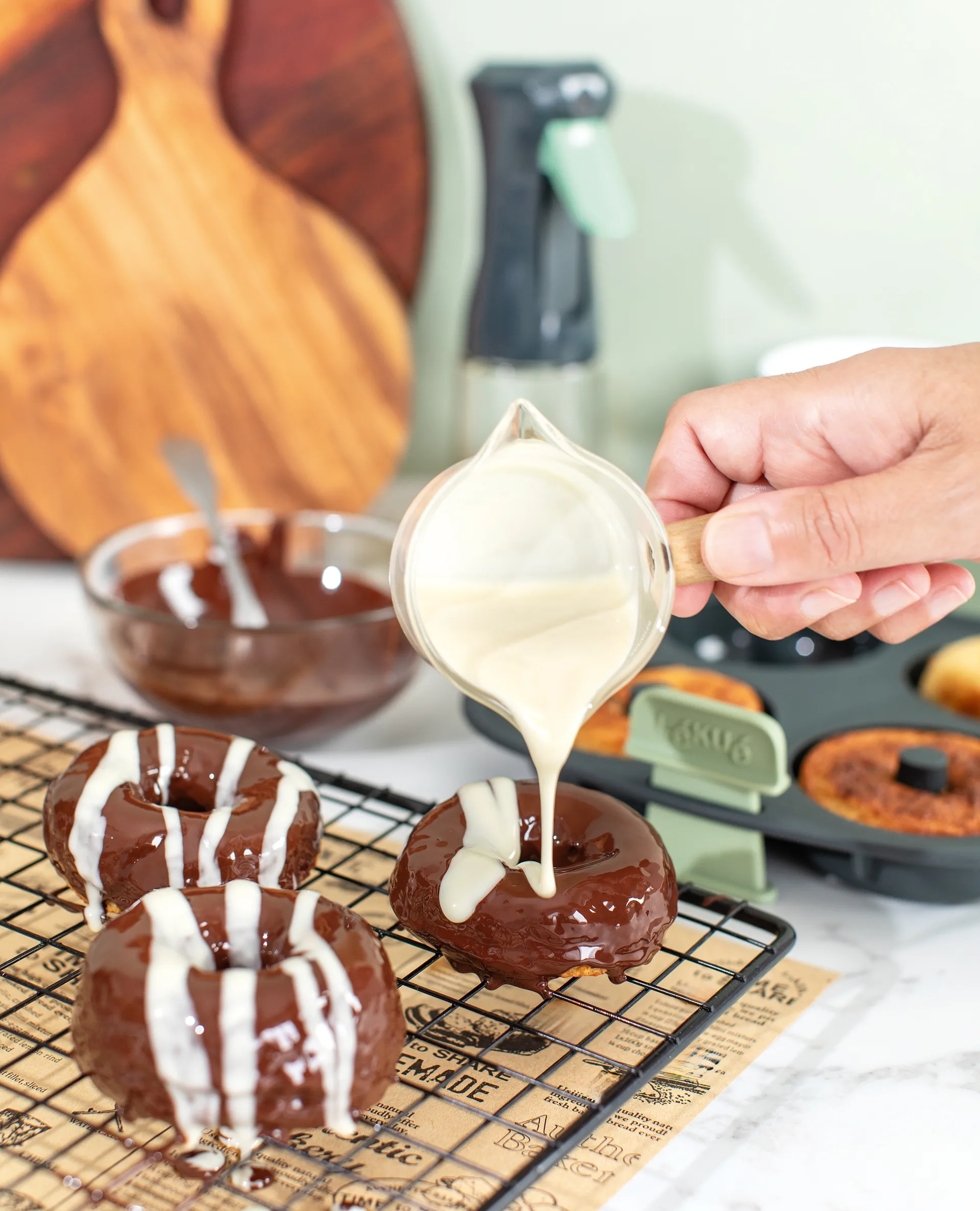 Lékué Air fryer doughnut mold 4 pcs, Grey Lékué
