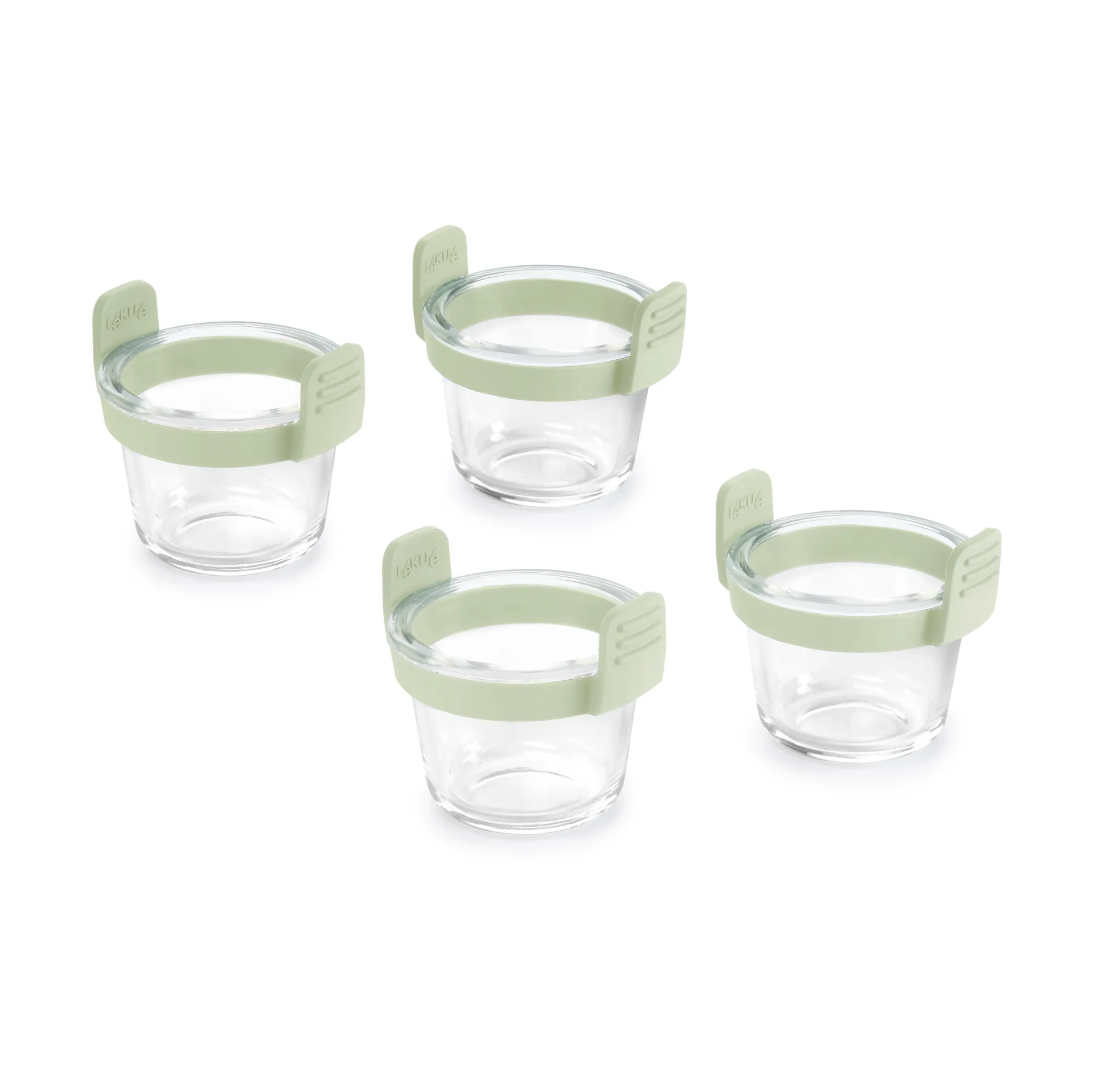 Lékué Air Fryer glass cup mini 4-pack, Transparent Lékué