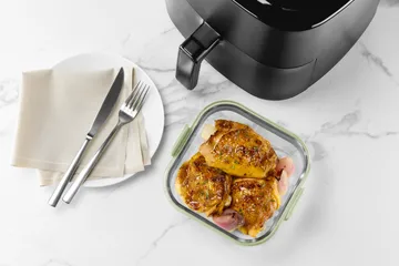 Lékué Air fryer square glass dish - Transparent - Lékué