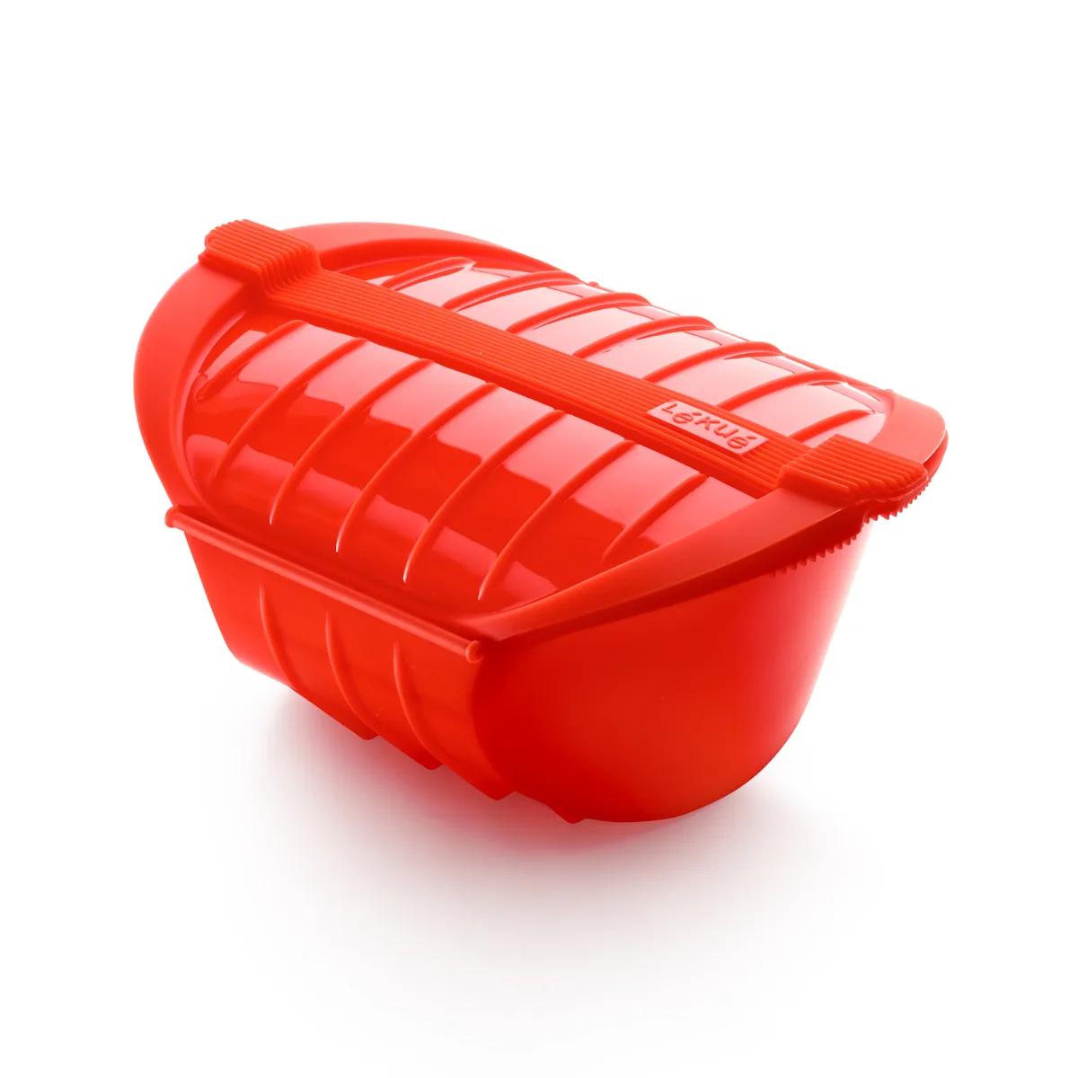 Lékué deep steamer micro tray 3-4 servings., Red Lékué