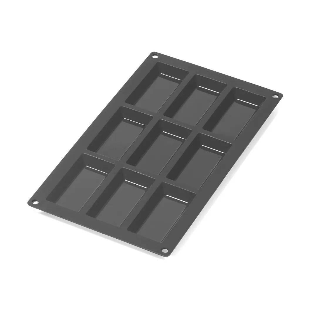 Lékué financier mold silicone 9 pcs, Black Lékué