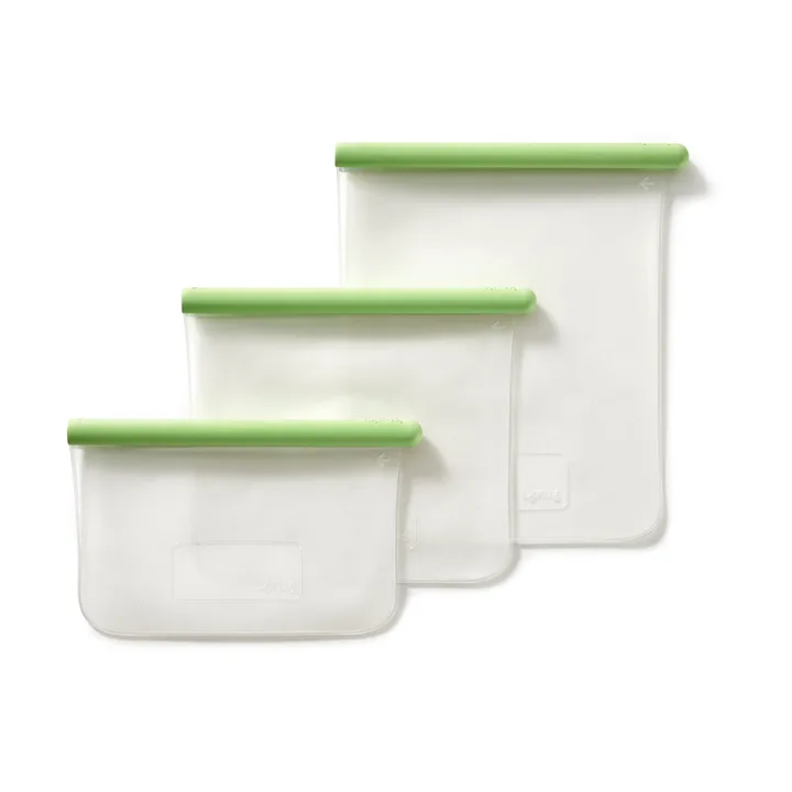 Lékué flat reusable bag 3 pieces - Green - Lékué