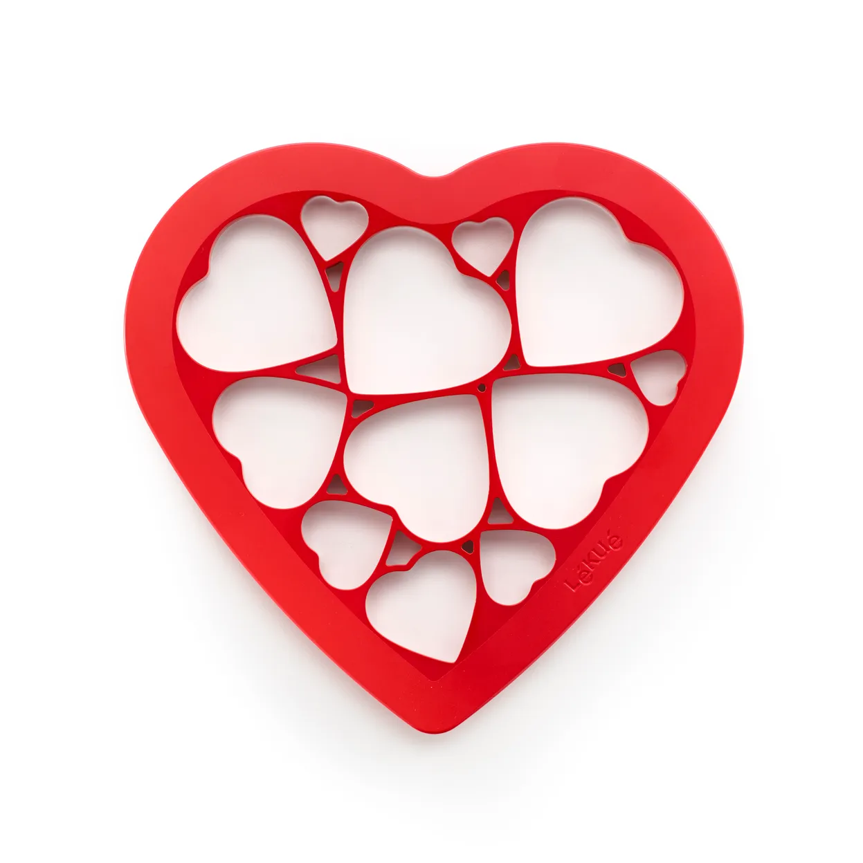 Lékué heart cutter 24x25.2 cm, Red Lékué