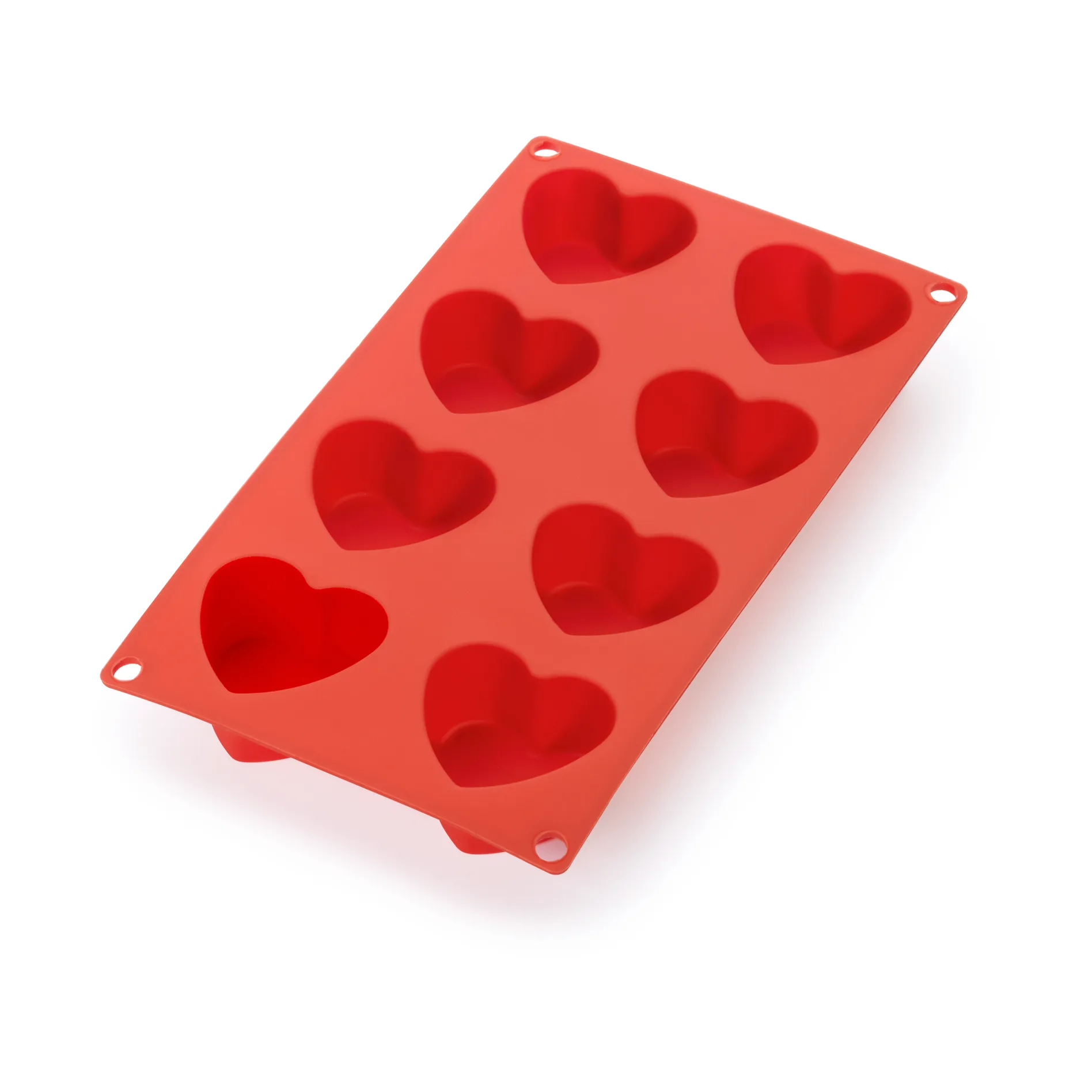 Lékué heart shape silicone 8 pcs, Red Lékué