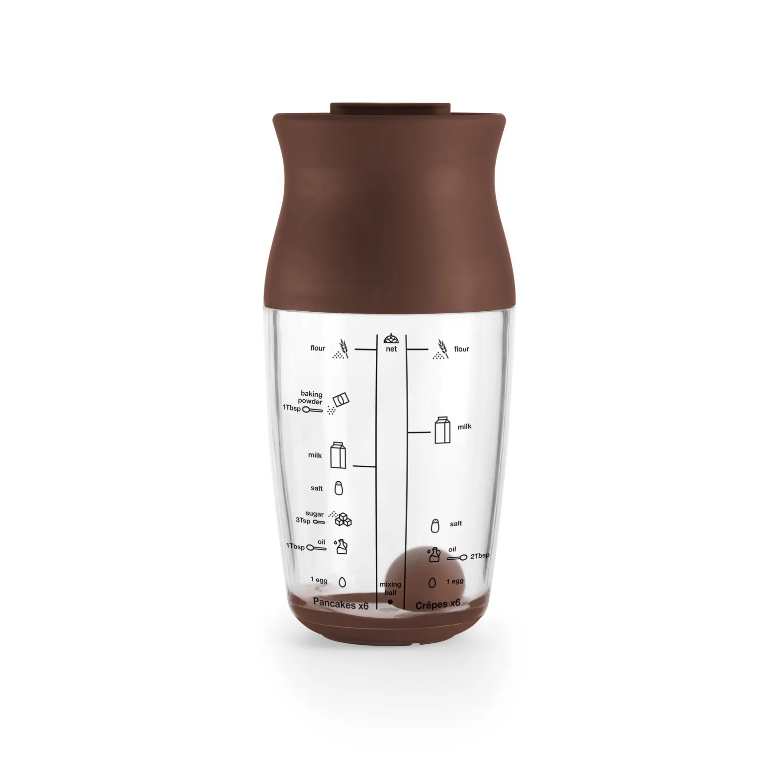 Lékué pancake batter shaker, Brown Lékué