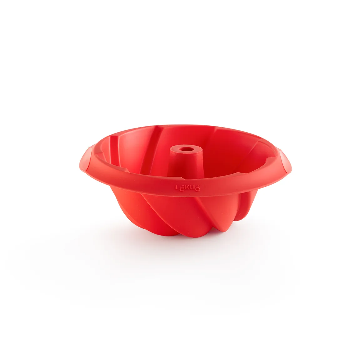 Lékué spiral-shaped savarin mold silicone, Red Lékué