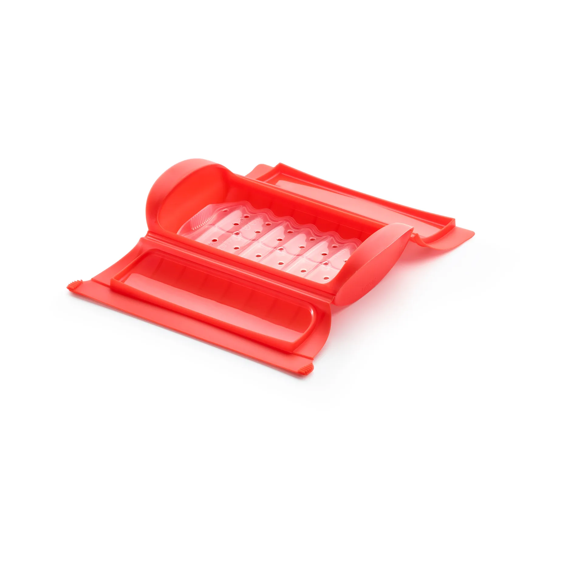 Lékué steam cooker micro tray 1-2 servings., Red Lékué