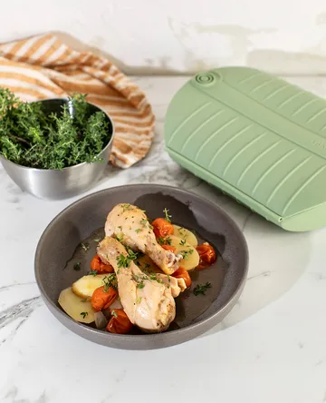 Lékué steamer - Green, with tray, 4-pack - Lékué